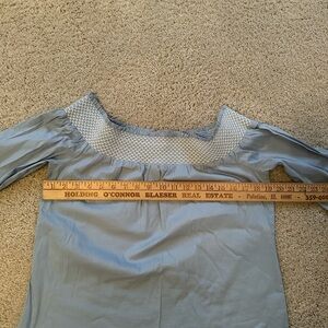 Blu Sage Sky Blue Off-Shoulder Smocked Top
